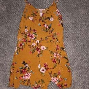 Yellow romper*  V cut neck*